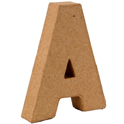 Country Love Crafts 4 "/ 10 cm - 3D en Papier mâché en forme de lettre A 5034340051038 Country Love Crafts Papier Mache