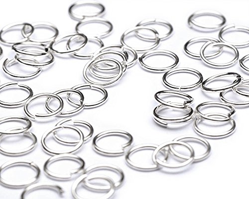 7 mm-métal argenté anneau, lot de 100