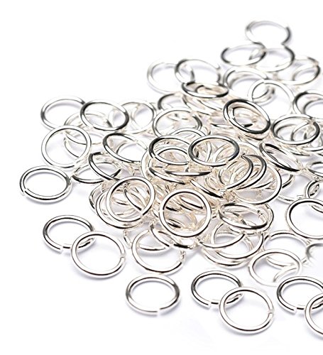 8 mm-métal argenté anneau, lot de 100