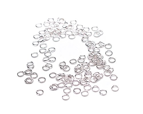 4 mm anneaux ouverts plaqués argent-lot de 1000