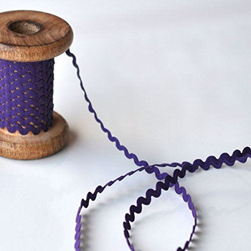 8 mm Ric Rac/Violet - par mètre de longueur
