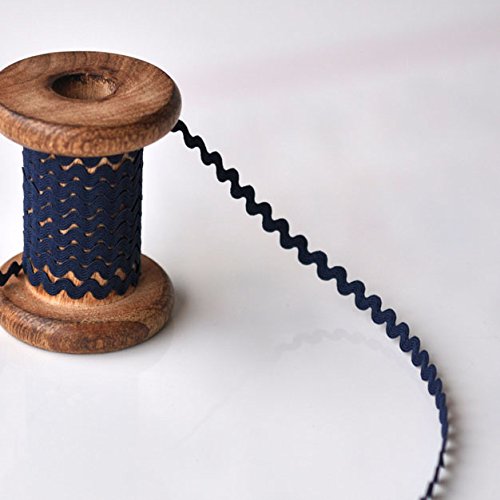 8 mm Ric Rac Bordure Bleu marine - par mètre de...