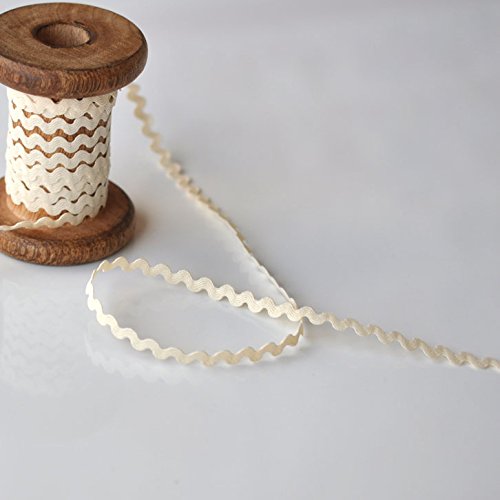 8 mm Ric Rac/naturel - par mètre de longueur