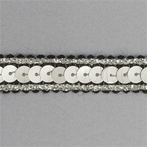 Ruban avec sequins et bords métalliques vendu a...