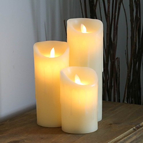 Idée Cadeau Décoration Noël - 3 Bougies Cire Vé...