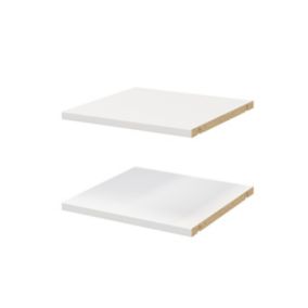  2 tablettes blanches GoodHome Atomia L. 33,9 x P. 33,2 cm code EAN 5036581055110 