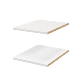 2 tablettes blanches GoodHome Atomia L. 33,9 x P. 43,2 cm 5036581055202 