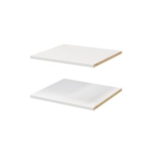 2 tablettes blanches GoodHome Atomia L. 46,4 x P. 43,2 cm 5036581055233 