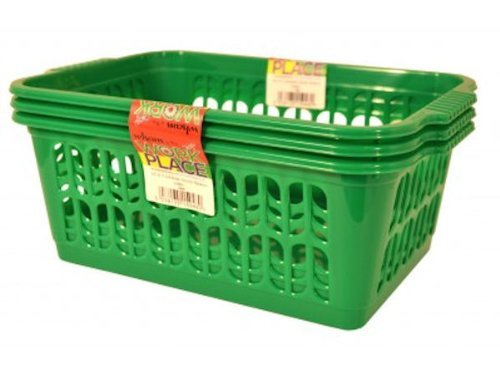 Green set of 3 medium plastic handy fruit veget...