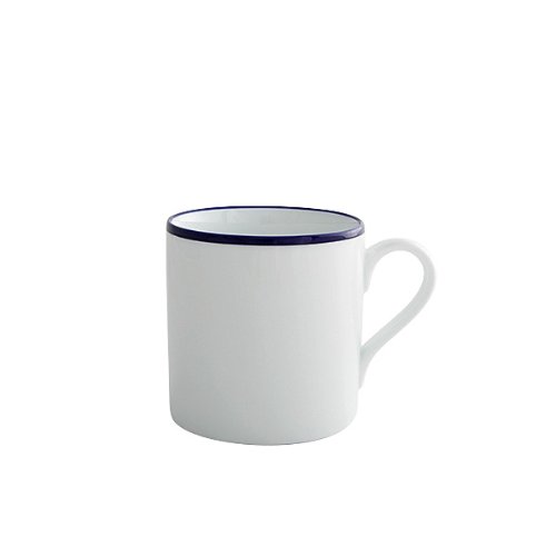 Lot de 4 tasses en porcelaine vitrifiée bleu co...
