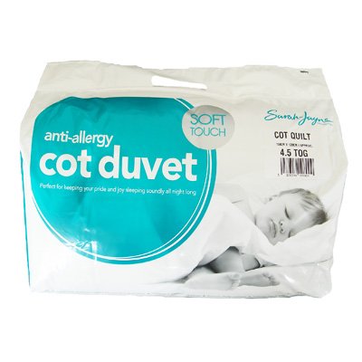 Sarah Jayne Couette hypoallergénique sarah jayne pour lit de bébé - 4,5 tog code EAN 5038316108009 
