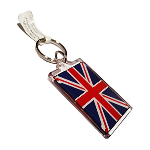 Souvenir de Londres Union Jack UK porte-clés/porte-clés Motif drapeau de voyage acrylique porte-clés + porte-clés/Schlusselring llavero/porte-clés/Portachiavi Iconic Sac cadeau. 5038641021080 My London Souvenirs
