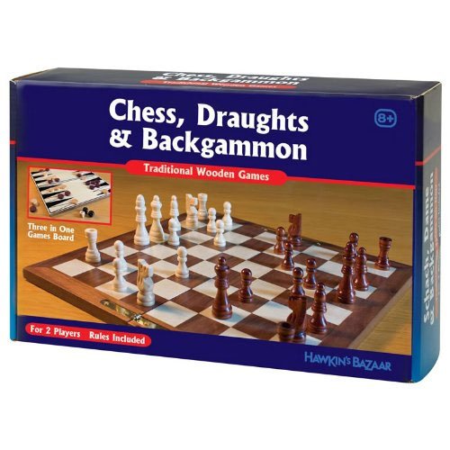 3 en 1 Jeux classiques en bois * / / Echecs - D...