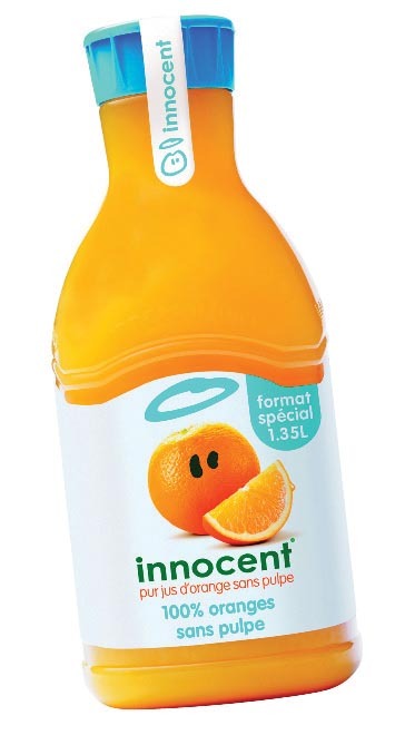  PUR JUS D’ORANGE SANS PULPE FORMAT SPÉCIAL “INNOCENT” code EAN 5038862162708 