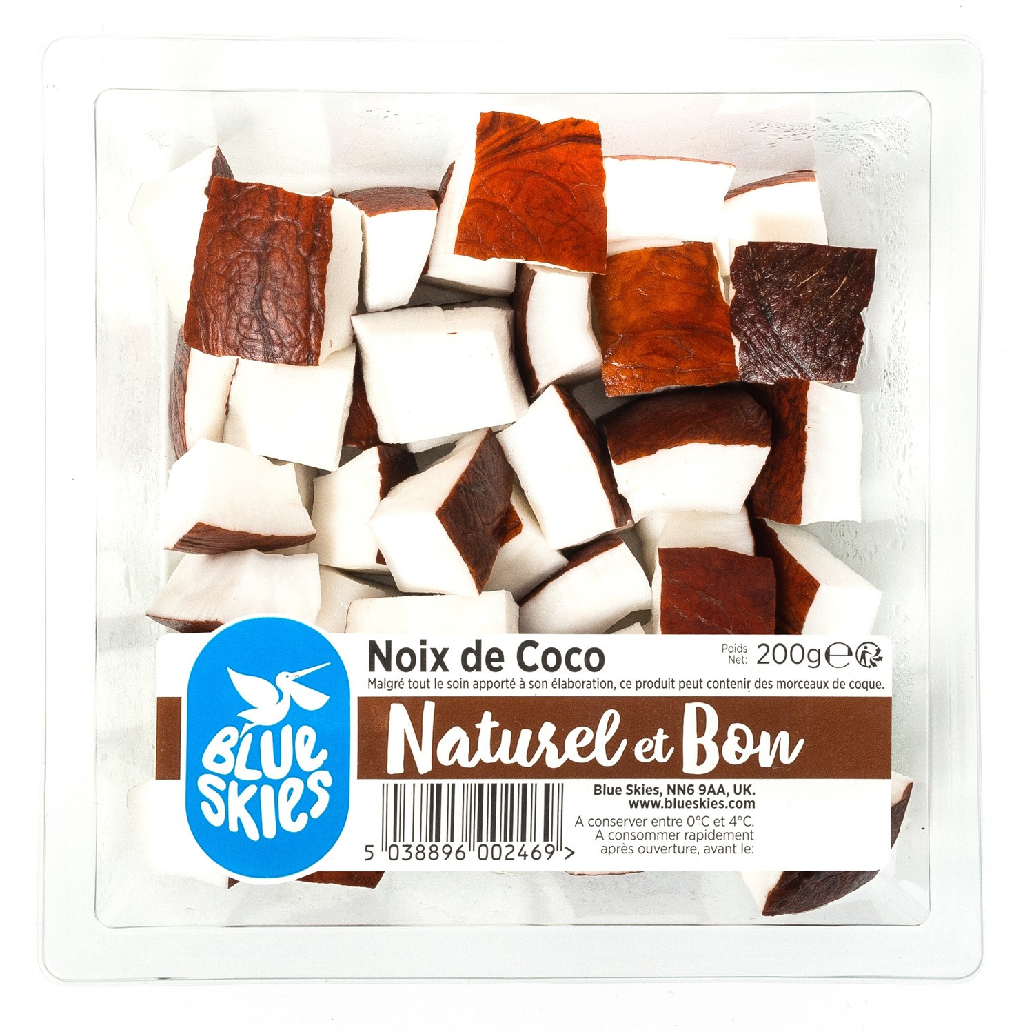 Noix de coco découpée BLUE SKIES