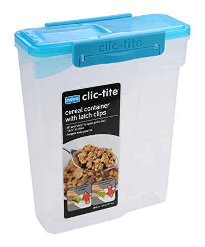 Clic-Tite Boîte à céréales store avec couvercle turquoise et clips, 2,8 l code EAN 5039388052887 