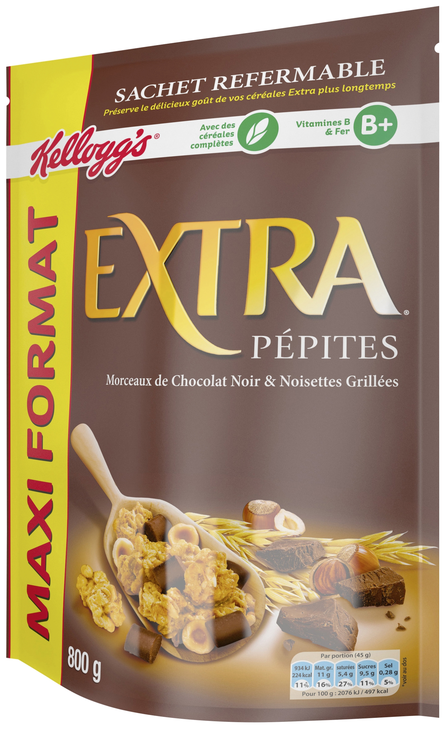 Extra pépites chocolat noir et noisettes grillé...