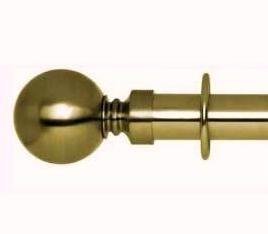 Emma Barclay "Lifestyle" Emma Barclay - Set tringle à rideaux 25-28 mm Lifestyle - embout boule - laiton antique - 120-210 cm code EAN 5050238024861 