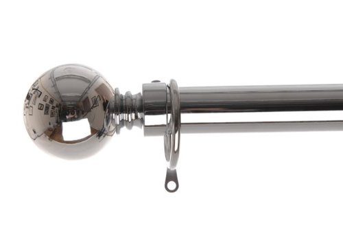 Emma Barclay "Lifestyle" Emma Barclay - Set tringle à rideaux 25-28 mm Lifestyle - embout boule - chrome - 120-210 cm code EAN 5050238024885 