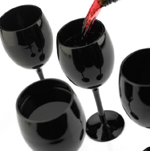 Noir Verres à vin - Ensemble de 4