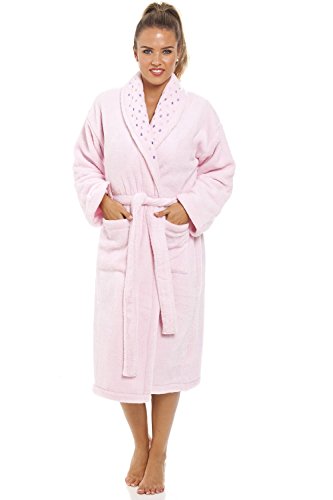 - robe de chambre - polaire douce - rose 40/42