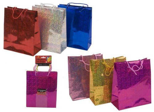 Sac de taille moyenne de cadeau holographique -...