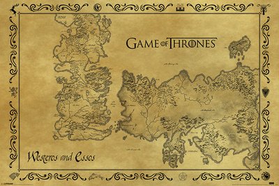Game of Thrones Game Of Thrones - Antique Map 61 x 91 cm Affiche code EAN 5050574333900 