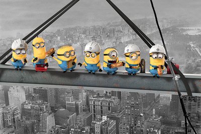- minions lunch on a skyscraper 61 x 91 cm affiche