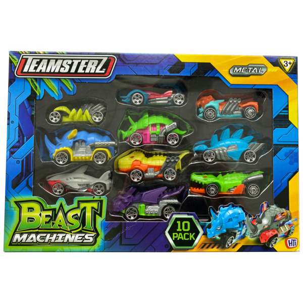Coffret de 10 voitures Beast Machine métal