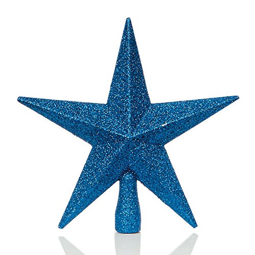 Bleu nuit-Glitter Star Sapin de Noël - 20 cm
