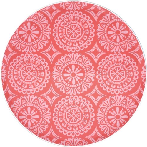 Iza pearl corail assiette en mélamine