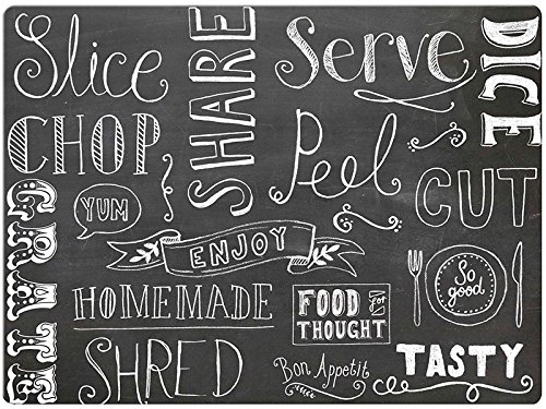 Planche à découper en verre renforcé effet tabl...