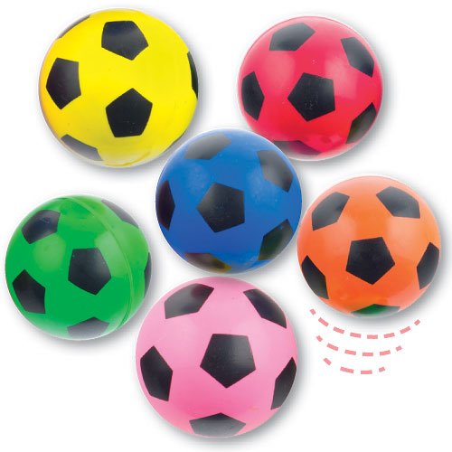 Lot de 6 Balles Ultra Rebondissantes - Motif Fo...
