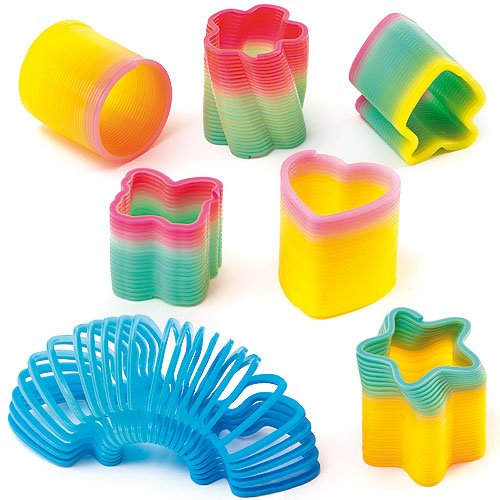 Lot de 6 Mini Ressorts Arc-En-Ciel pour enfants...
