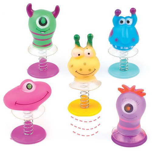 Lot de 6 Monstres sur Ressort - Idéal comme cad...