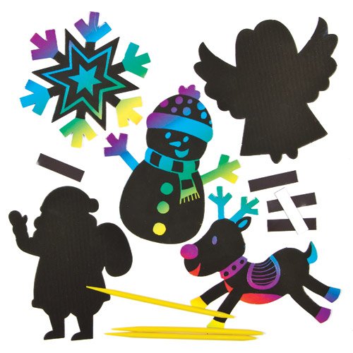 Décorations de Noël aimantées à gratter cratch ...