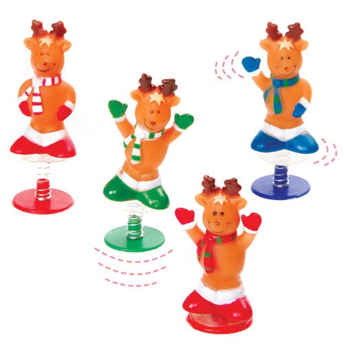 Figurines à ressort Rennes, petits cadeaux parf...