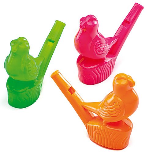 Lot de 8 Sifflets Oiseaux Aquatiques Colorés- I...
