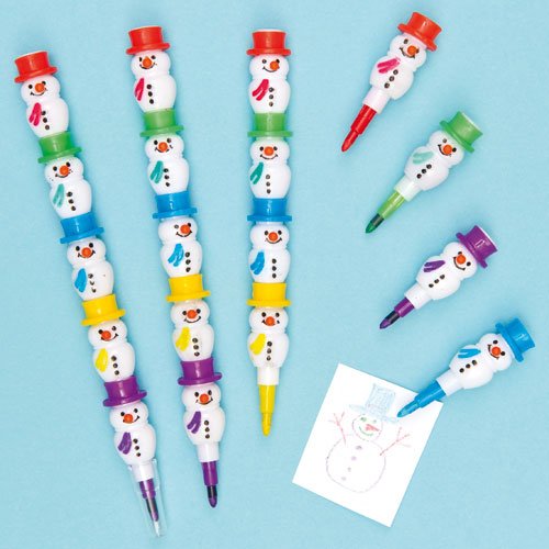 Crayons à emboîter Bonhomme de neige, petits ca...