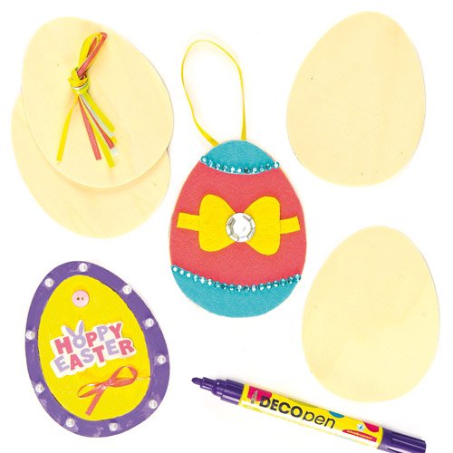 Formes Œuf de Pâques en bois que les enfants po...