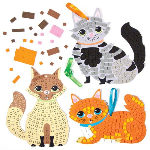 Kits de Chats Mosaïque en Mousse que les Enfant...