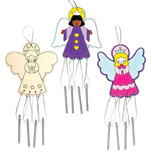 Kit de carillons en bois en forme d'anges que l...