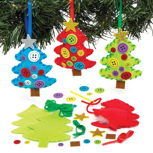 Kits de couture décorations en forme de sapins ...