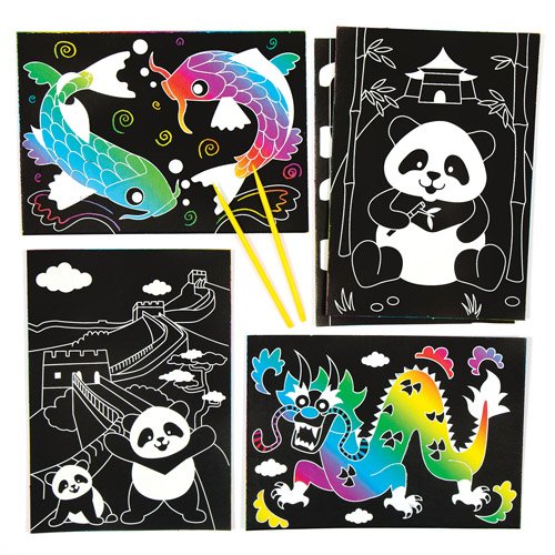 Kit de dessins de paysages de Chine à gratter, ...