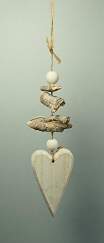 Stock4u Style Shabby Chic en bois à suspendre en forme de cœur à suspendre en bois flotté 30 cm code EAN 5051248430765 