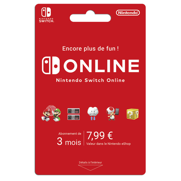 NINTENDO Carte Nintendo abonnement 3 mois  code EAN 5051644056507 