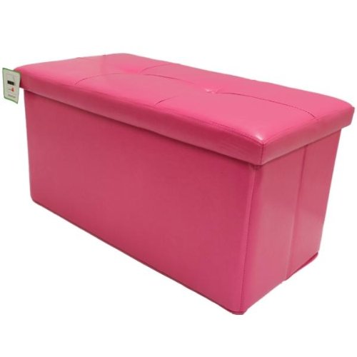 Tabouret de rangement ottoman pliante en faux c...