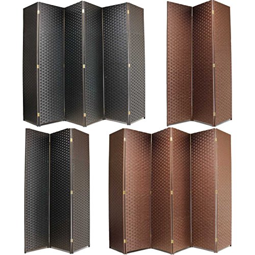 Paravent artisanal 6 panneaux noir