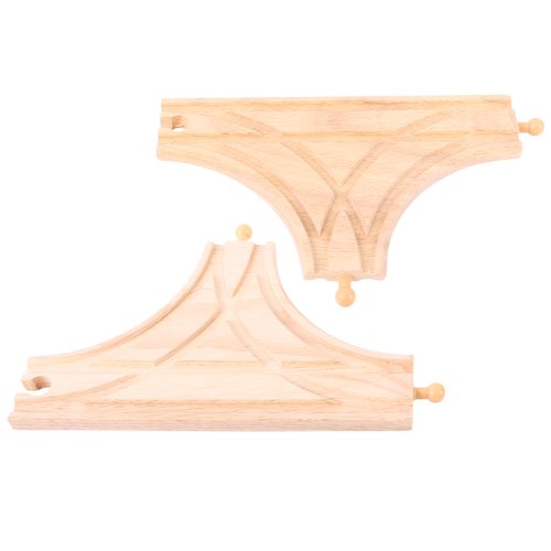 Bigjigs Rail Intersection en T (lot de 2)
