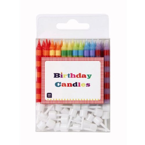 Birthday bash lot de 24 bougies pour anniversai...